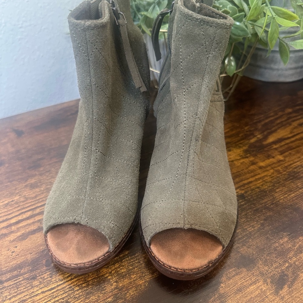Toms Green Majorca Peep Toe Bootie - Picture 4 of 12